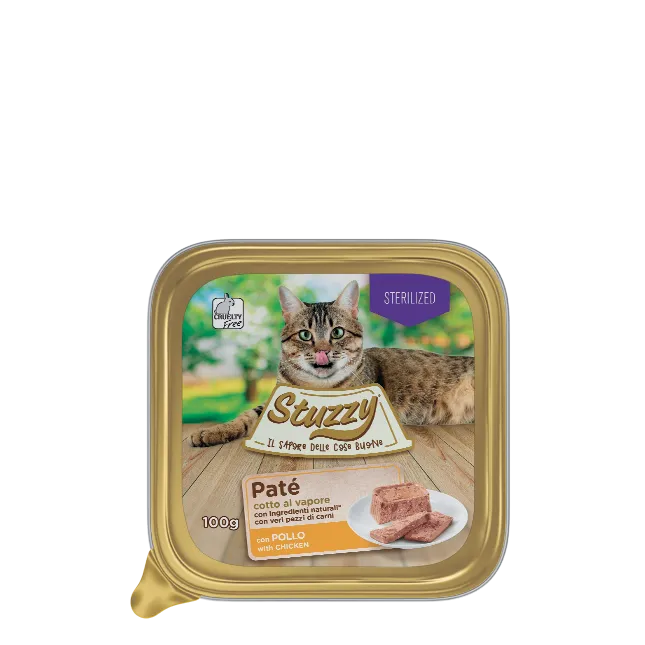 Stuzzy Paté per Gatti Sterilizzati con Pollo 100g Umido per Gatto Stuzzy Paté per Gatti Sterilizzati con Pollo 100g Umido per Gatto